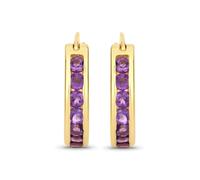 Rafaela Donata Boucles d'oreilles jaune d'or / violet foncé, Taille One Size