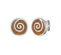 Rafaela Donata Boucles d'oreilles marron / argent, Taille One Size