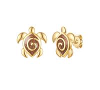 Rafaela Donata Boucles d'oreilles marron / jaune d'or, Taille One Size