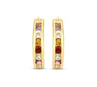 Rafaela Donata Boucles d'oreilles marron / jaune d'or / violet / transparent, Taille One Size