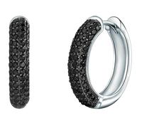 Rafaela Donata Boucles d'oreilles noir / argent, Taille One Size