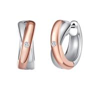 Rafaela Donata Boucles d'oreilles or rose / argent / transparent, Taille One Size