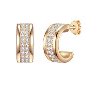 Rafaela Donata Boucles d'oreilles or / transparent, Taille One Size