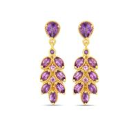 Rafaela Donata Boucles d'oreilles or / violet, Taille One Size