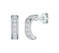 Rafaela Donata Demi créoles pour Femme en 925/- Argent sterling Oxyde de zirconium (CZ)