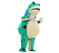 Rafalacy Costume de grenouille gonflable pour adulte - Costume de grenouille gonflable amusant pour Halloween, fête d'animal - Costume de costumade (vert)