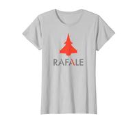 Rafale Jet de Combat T-Shirt, Femme, Argent, XL