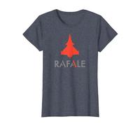 Rafale Jet de Combat T-Shirt, Femme, Bleu Chiné, S