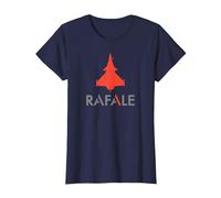 Rafale Jet de Combat T-Shirt, Femme, Bleu Marine, M