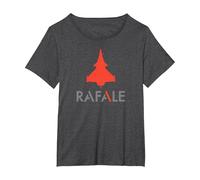 Rafale Jet de Combat T-Shirt, Femme Grandes Tailles, Chiné Foncé, 4X