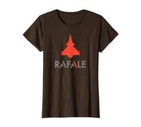 Rafale Jet de Combat T-Shirt, Femme, Marron, XS