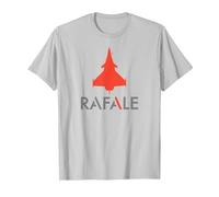 Rafale Jet de Combat T-Shirt, Homme, Argent, L