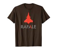 Rafale Jet de Combat T-Shirt, Homme, Marron, M