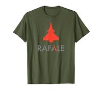 Rafale Jet de Combat T-Shirt, Homme, Olive, 3XL