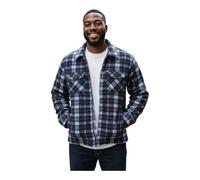 Raff&Taff Chemise de bûcheron - En flanelle - Veste thermique - Carreaux - Doublée - Travail, Nevi/blanc (02), XXXL