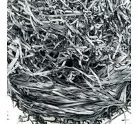 Raffia Hamper Shreds - 100 g - Papier de soie déchiqueté, remplissage de cadeau - Pour bricolage, fête, remplissage et emballage cadeau - Pour décoration de boîte cadeau (noir)
