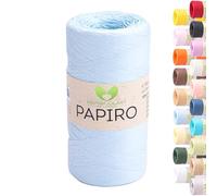 Raffia - MeriWoolArt Papiro - Pelote de 100 g (130 m) - Pour macramé, chapeaux d'été, sacs, projets de bricolage et accessoires de maison - Fil raphia respectueux de l'environnement - 1314