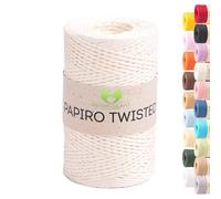 Raffia - MeriWoolArt Papiro Twisted - Pelote de 100 g (170 m) - Idéal pour macramé, chapeaux, sacs, projets de bricolage et accessoires de maison - Respectueux de l'environnement - 1307