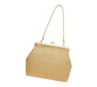 Raffia Purse Carrier - College Market Satchel, Textured Fabric Container, Natural Weave Geometry, Chic Storage Design | Artistic Boho Style Keeper, Beautiful Essential for Daily Work Office Needs