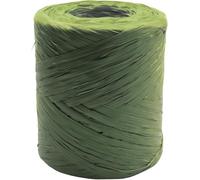 Raffia sur rouleau Ruban de raphia synthétique 200 m Ruban de papier raphia naturel pour travaux manuels, cadeaux, Noël, bouquet de fleurs, décorations (Olive)