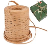 Raffia Yarn, 328ft Raffia Yarn for Crochet, No Fading Rafia for Wrapping, Flower Bouquet, Crochet Weaving, DIY ArtsRaffia