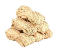 Raffiad String - Rouleau de ruban d'artisanat naturel, Tribs à paille écologique | Matériel d'emballage rustique pour emballage de bouquet, décoration de fête de mariage de bricolage, reliure de boîte