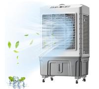 Raffrescatore evaporativo portatile Con ventola oscillante a 120°, impacchi di Ghiaccio e 3 velocità, serbatoio dell'acqua capiente per CASA, Patio, Garage e raffreddamento Esterno