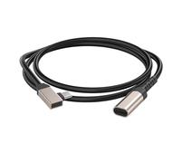 RAFGALDEX Câble de de Type C mâle à Femelle, Black 1M | Alimentation rapide pour les caméras solaires extérieures, avec une conception à angle droit et des connecteurs