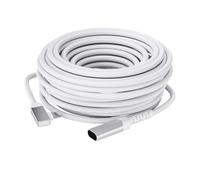 RAFGALDEX Câble de de Type C mâle à Femelle, White 10 Meters | Alimentation rapide pour les caméras solaires extérieures, avec une conception à angle droit et des connecteurs