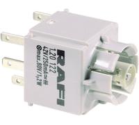 RAFI 1.20122.011 Élément de contact avec culot d'ampoule 1 NF (R), 1 NO (T) à rappel 42 V 1 pc(s)