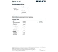RAFI 5.73.012.000/0214 Diffuseur (L x l x H) 18.3 x 11.4 x 0.8 mm translucide