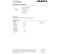 RAFI 5.73.013.000/0214 Diffuseur (L x l x H) 11.4 x 11.4 x 0.8 mm