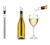 Rafraîchisseur à Vin Bâton avec Aérateur et Bec Verseur Anti-Goutte,Refroidisseur de Bouteille en Acier Inoxydable.