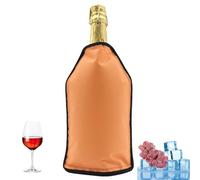 Rafraîchisseur Bouteille Vin & Champagne - Manchon Refroidisseur Rapide à Gel - Housse Thermique Souple et Universelle pour Vin Blanc, Rosé, Pétillant - Alternative Seau à Glace, Anti-Goutte - Orange