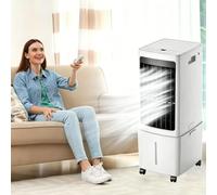 Rafraichisseur d’Air 3 en 1 avec Télécommande, Climatiseur Mobile sans Évacuation, Réservoir d’Eau 20L, Oscillation 60°, 3 Vietesses, 3 Modes, Purification, Minuterie 7.5H, Silencieux, Chambre