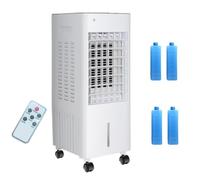 Rafraichisseur d’Air mobile 4 en 1 avec Télécommande, Climatiseur Mobile sans Évacuation, Réservoir d’Eau 12L, Ventilateur ioniseur humidificateur purificateur d'air, Minuterie 7.5H(Remote control)
