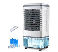 RafraîChisseur D'Air 3 En 1, 20L Climatiseur Mobile Sans Evacuation Portable avec TéLéCommande, Minuterie 7.5 H, 3 Vitesses, Refroidisseurs Par éVaporation pour Maison Bureau Chambre