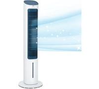 Klarstein Rafraichisseur d'Air Mobile 5-en-1, Ioniseur, Refroidisseur d'Air par Evaporation, Silencieux avec Mode Nuit, Humidificateur, Ventilateur, Purificateur, 50W, Débit d'air de 360m³/h