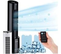 Rafraîchisseur d'air - Klarstein Waterfall - Ventilateur - 45W - Humidificateur - 400 m³/h - Refroidisseur d'air - Mobile - Minuterie - Télécommande - Noir Noir G