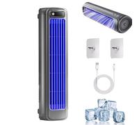 Rafraichisseur D'air,mini Climatiseur Portable,Mini Climatiseur Mobile, Air Conditioner Portable,Silencieux et 3 Vitesses,Rechargeable USB,pour Chambre,Bureau,Maison,Restez Au Frais En Été (Dark Gray)