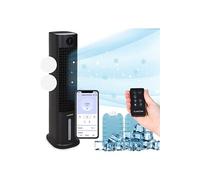 Rafraîchisseur d'air mobile - avec télécommande - Ventilateur climatiseur mobile sans évacuation - 480 m³/h - 8l - Noir