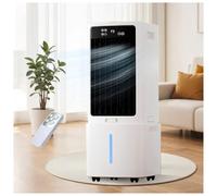 Rafraîchisseur D'air Portable 12L, Télécommande Et Affichage Numérique, 3 Vitesses, Minuterie 12H, Refroidisseur Évaporatif Mobile Pour Maison Et Bureau