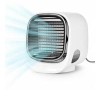 Rafraîchisseur d'air portable, climatiseur, petit climatiseur portable avec veilleuse, mini ventilateur de refroidissement pour voiture, chambre, camping, bureau