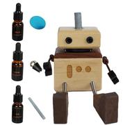 Rafraîchisseur d'Air pour Voiture - Diffuseur d'Huiles Parfumées Wooden Robot | Neutralisateur d'Odeurs Longue Durée pour Intérieur autoBureau Scooters Véhicules