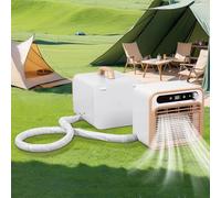 Rafraichisseur D'air Silencieux Climatiseur Split Mobile Avec Poignée Et Tuyau Minuterie 12H Minuterie Aucune Installation Requise pour Le Bureau Ou Le Camping(110v)
