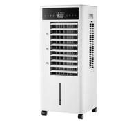 Rafraîchisseur d'Air Silencieux Mobile Climatiseur Mobile Portable Humidificateur Ventilateur 3 Vitesses 3 Modes Réservoir10L 60°Oscillation Faible Conso Refroidisseur par évaporation pour Maison