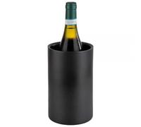 APS 36127 Rafraîchisseur de bouteilles à double paroi pour bouteilles de Ø 10 cm max. Noir/extérieur Ø 12 cm, hauteur 20 cm