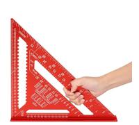 Rafter Carré métrique 30,5 cm Équerre de charpentier en aluminium, équerre de menuiserie métrique, rapporteur de vitesse pour le travail du bois, équerre de charpentier pour mesure d'angle et marquage