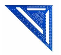 Rafter Règle de mesure carrée de charpentier bleue en acier inoxydable 90 degrés épaisse pour menuiserie et bricolage