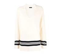 Rag & Bone, Femme, Pulls, Beige, Taille: 44 FR Tunique Polo à Rayures Décontractée Beige